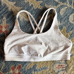 Lululemon White Strappy Sports Bra Size 10